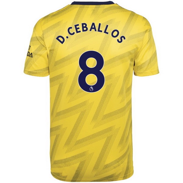 Camiseta Arsenal NO.8 D.Ceballos 2ª 2019-2020 Amarillo